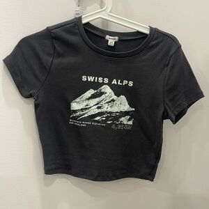 GARAGE cute grey crop top